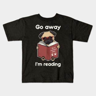 Reading Pug Kids T-Shirt